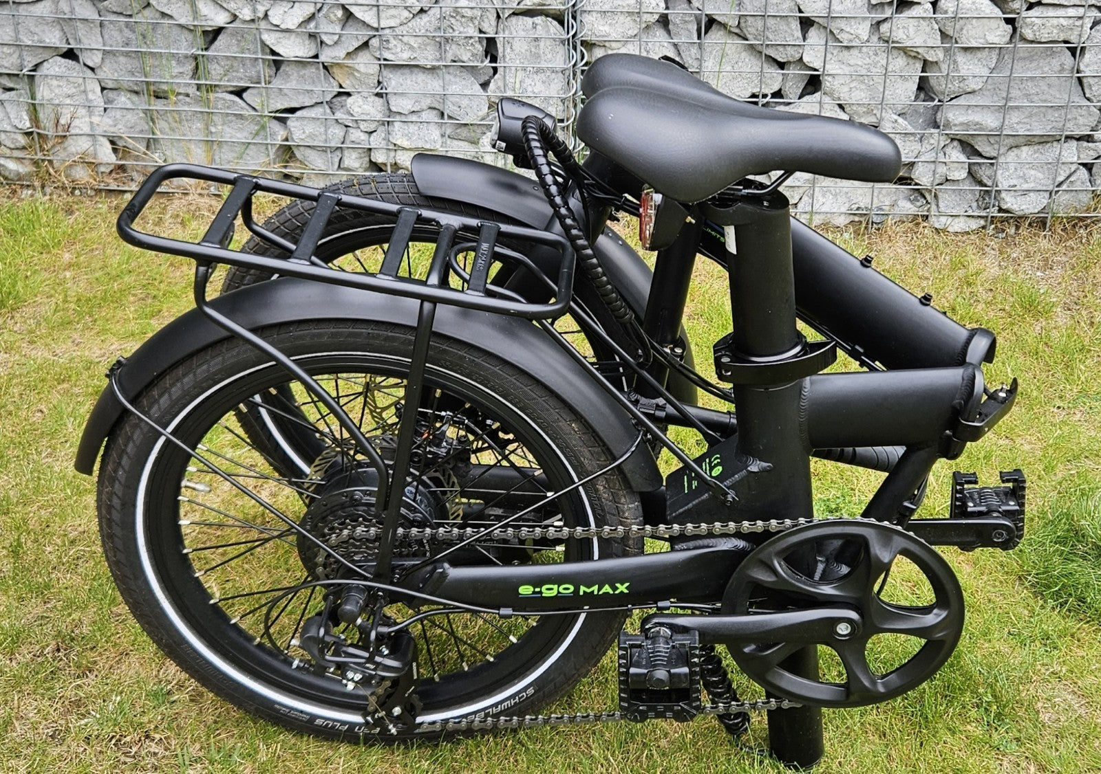 E-Go Max Folding Bike (Black) 20 Inch Wheels 250W Including Storage Bag