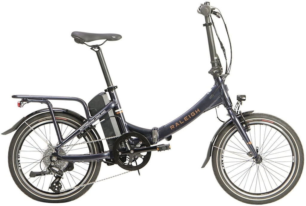 Raleigh Stow-Way Folding Compact 7~Speed 20" Wheel Alloy Bike Dark Blue A