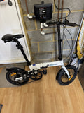 Ecosmo Folding Bicycle 16" White Alloy Wheel with 6SP Shimano Gear and Dual Disc