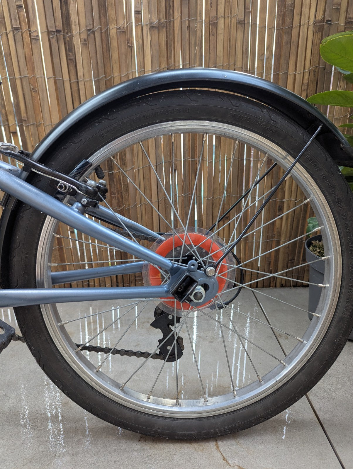 Btwin TILT 120 Blue Grey 6 Speed Folding Bike Compact B'Twin Great Condition