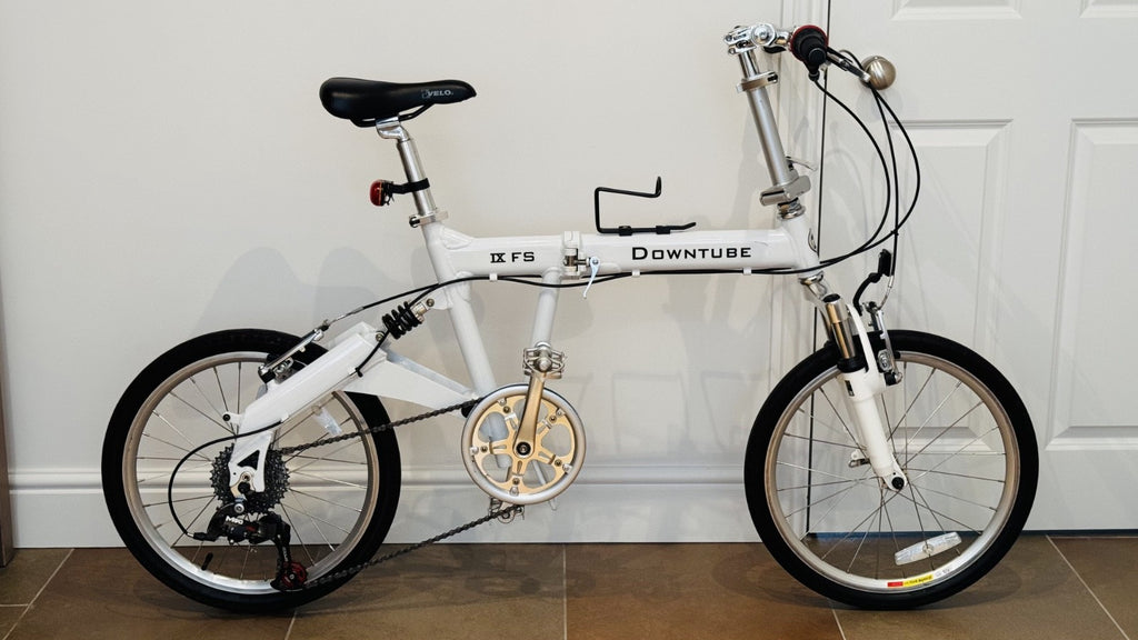 Downtube 9FS Full Suspension Folding Bike - White 20" Excellent Used Condition