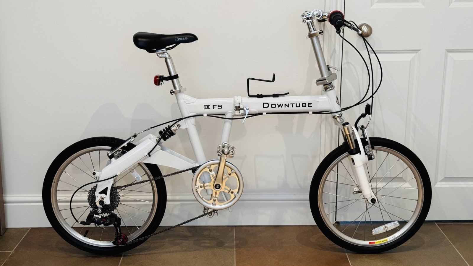 Downtube 9FS Full Suspension Folding Bike - White 20" Excellent Used Condition