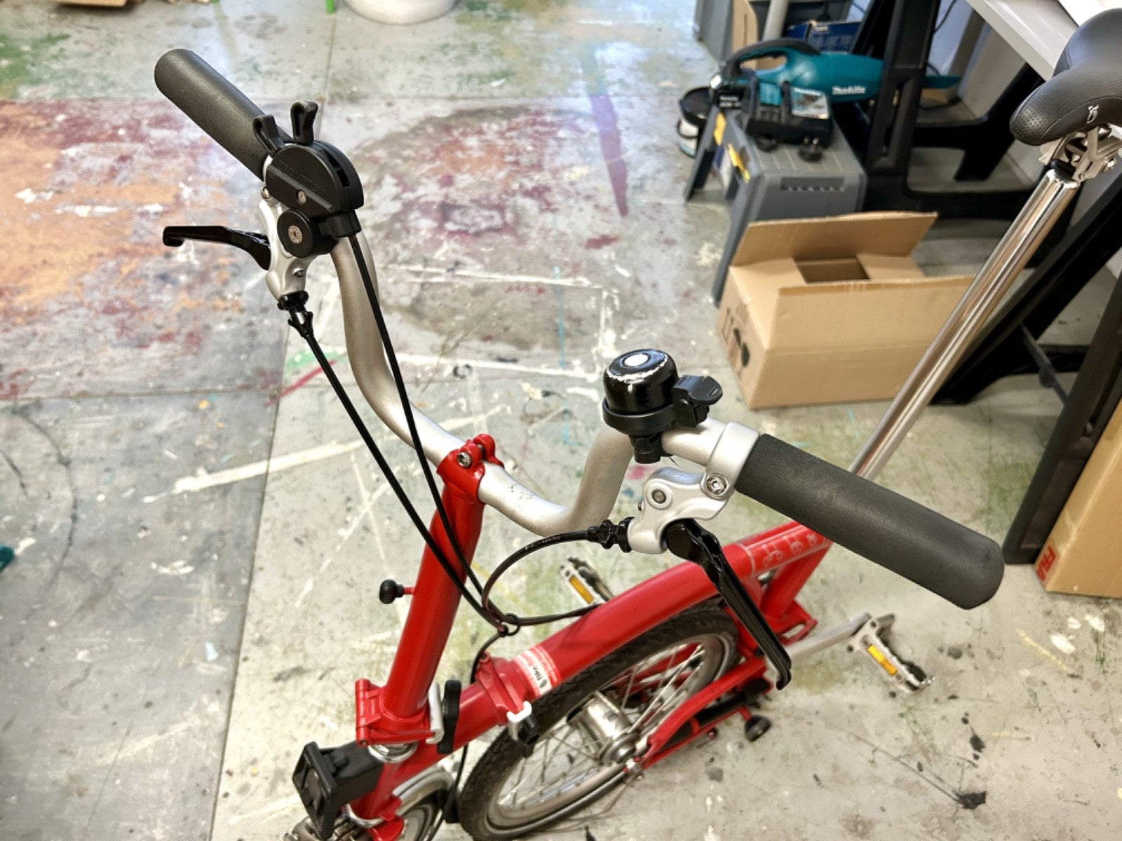 Brompton M3L folding bicycle in Red Excellent Condition