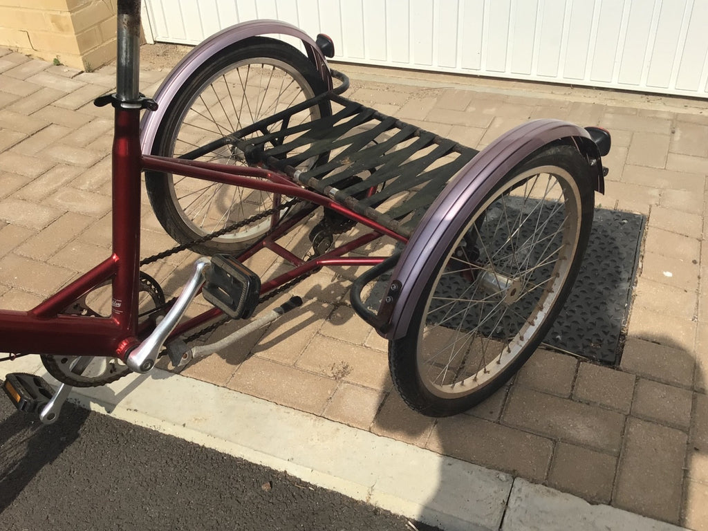 PASHLEY - Tri-1 Folding Adult Trike Burgundy Red 7 speed