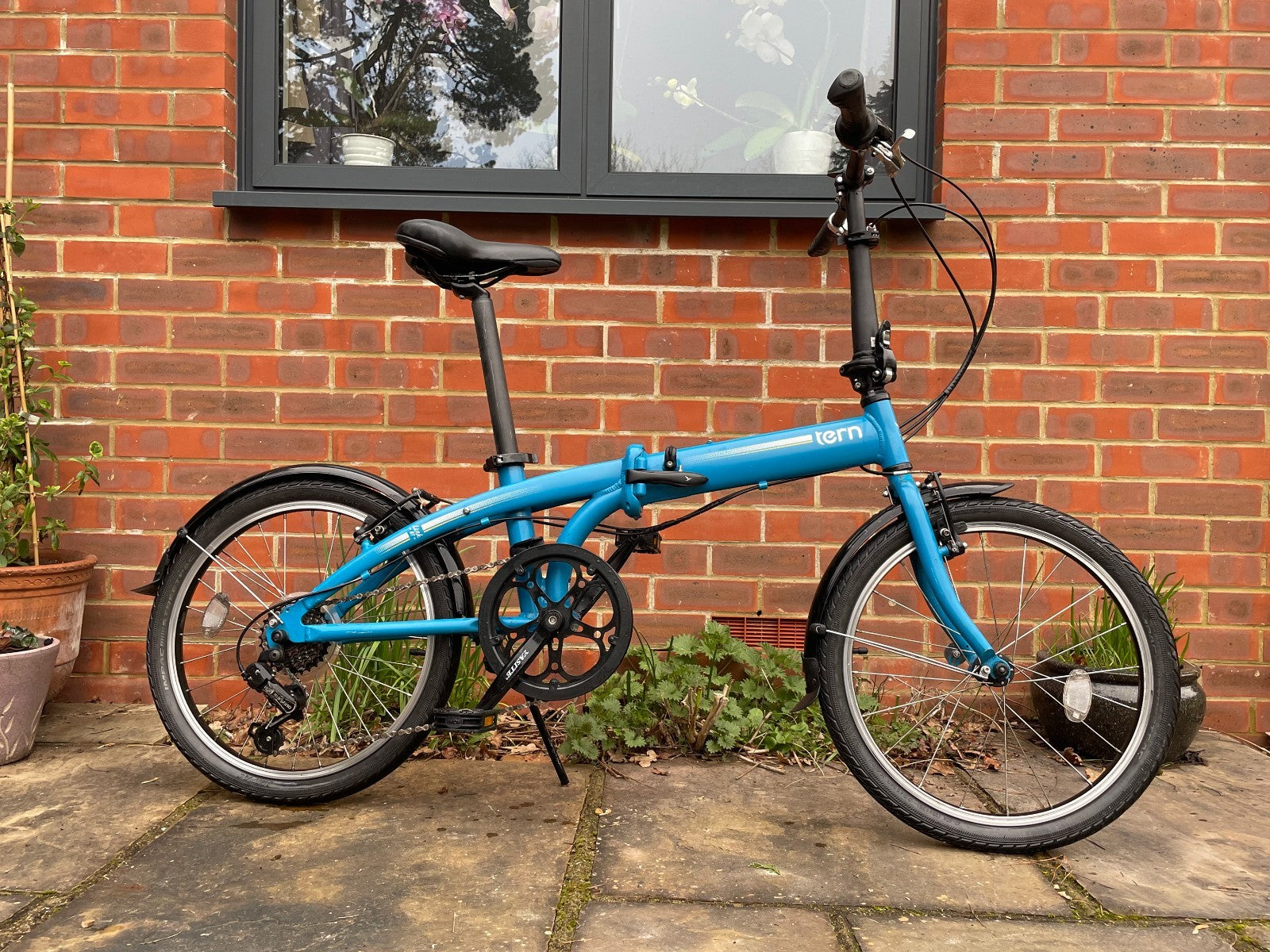 Tern Link B7 Folding Bicycle 20" 7 Speed Blue Easy Carry