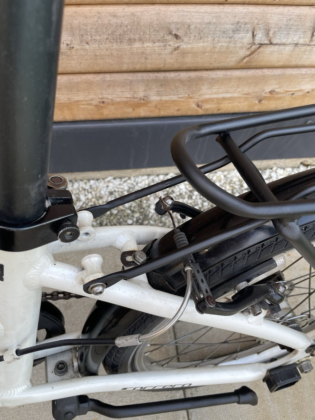 Carrera Transit 20in Folding Bike 3-Speed Hub Gears Rear Rack Mudguards