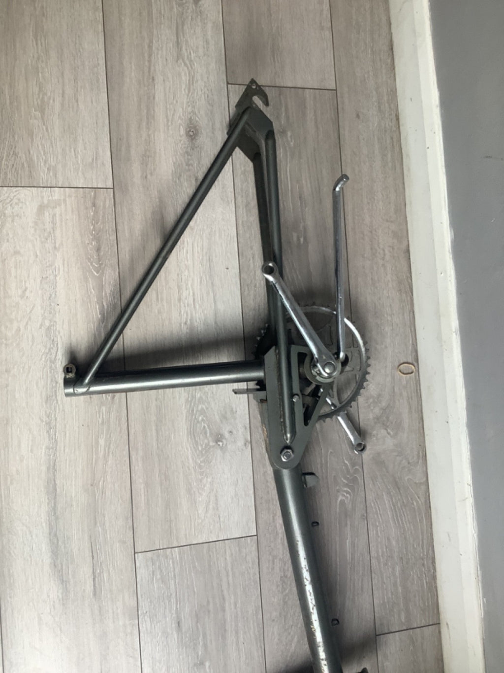 Rare grey 1966 rsw16 compact folding bike + crank + kickstand to restore project