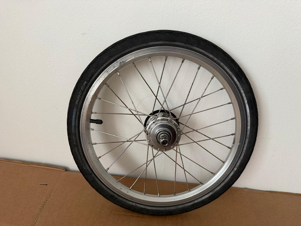 Brompton Folding Bike 6 Speed " Rear Wheel with Tyer- Silver