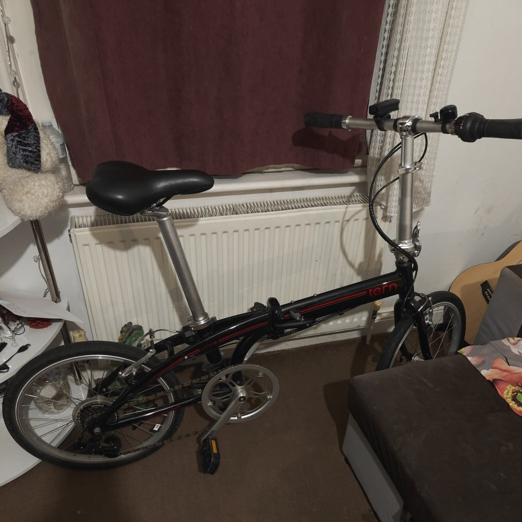 Tern Link B7 folding bicycle, with flashlight and Anti-Theft Bike Alarm