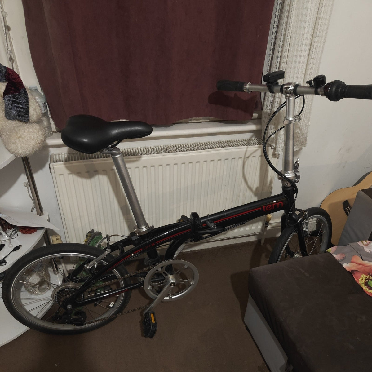 Tern Link B7 folding bicycle, with flashlight and Anti-Theft Bike Alarm