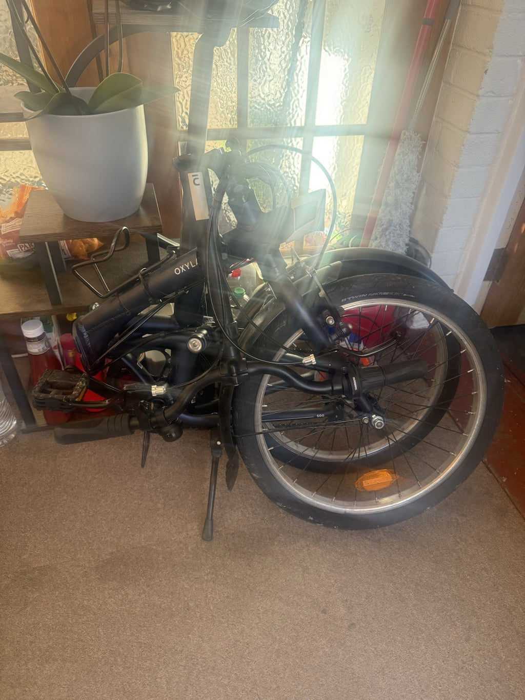 Oxylane Tilt 500 Foldable Bicycle Dark Blue 7-Speed