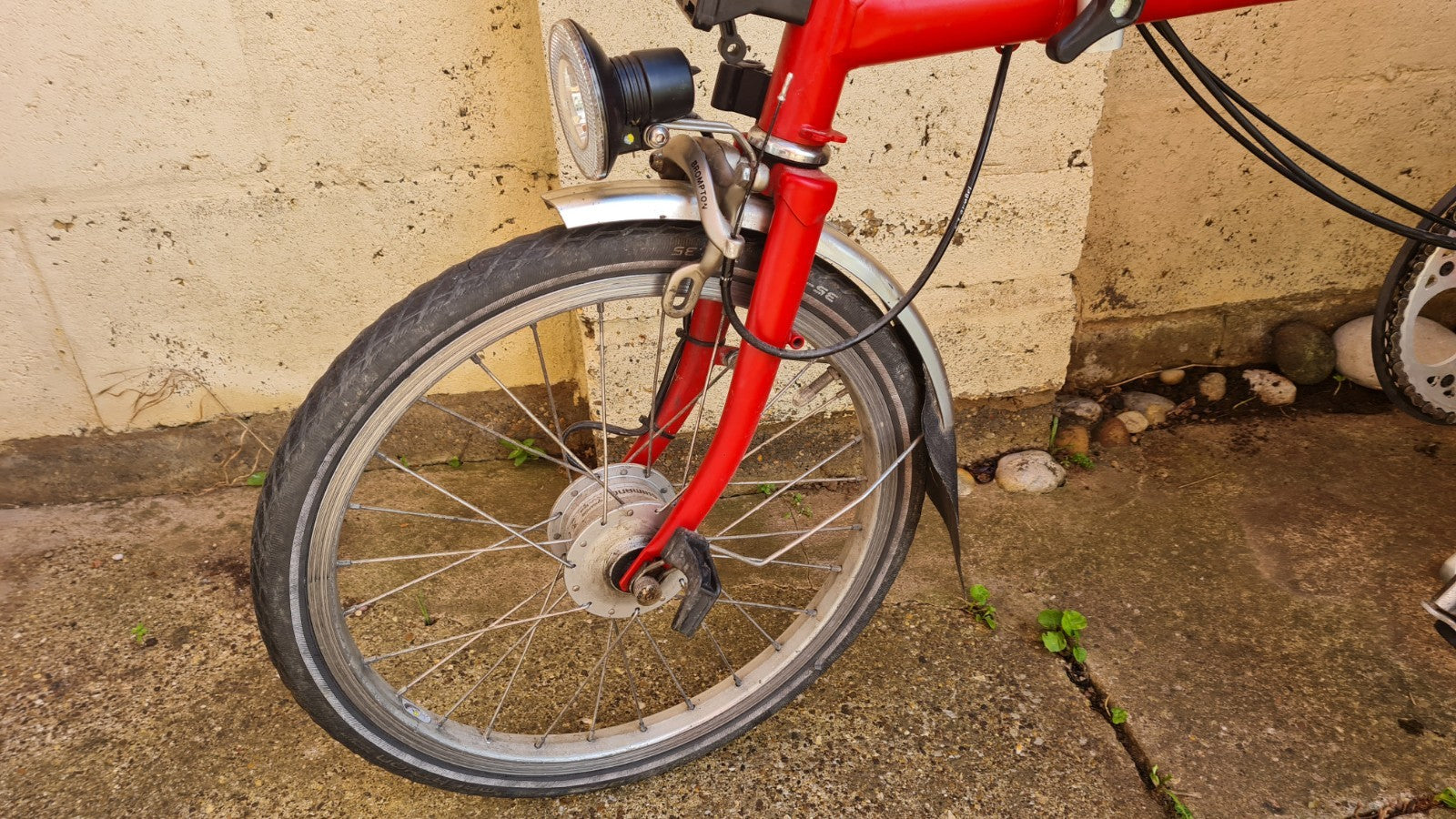 Brompton M6R 6 Speed Folding Bike Red Rear Rack Mudguards UK Made