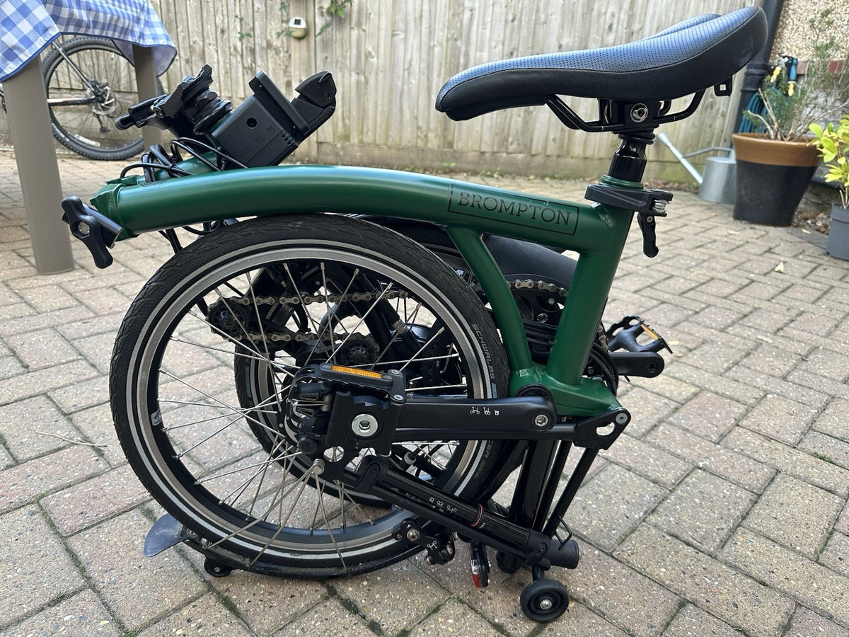 Brompton Folding Bike 16in wheels 6-speed Green/Black