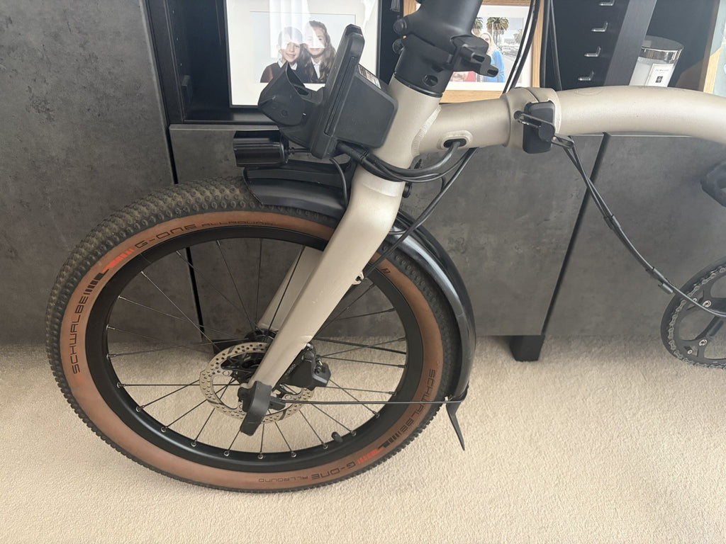 Brompton G Line 4 Speed Traildust White Folding Bike Excellent Condition