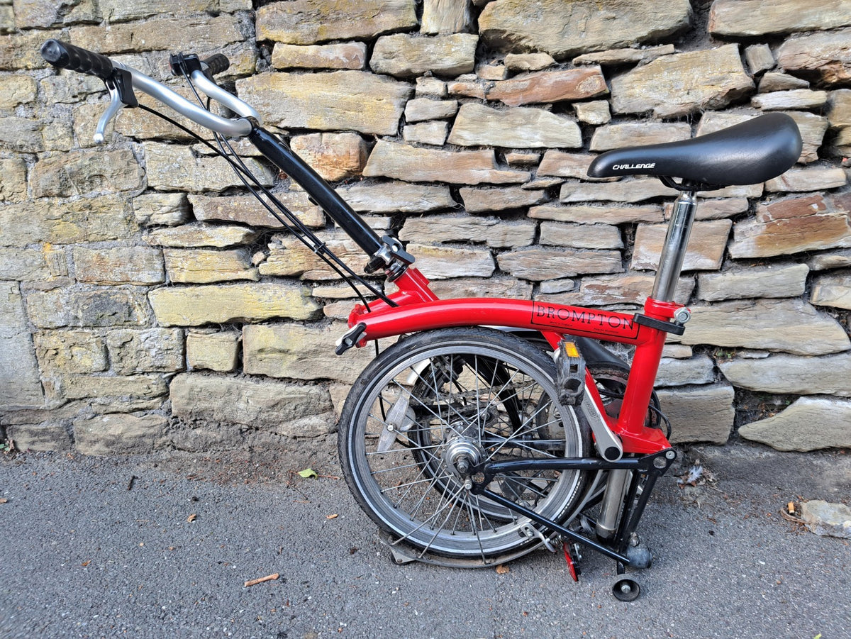 Brompton Folding Bike with 5-speed Hub Gear,  Red & Black