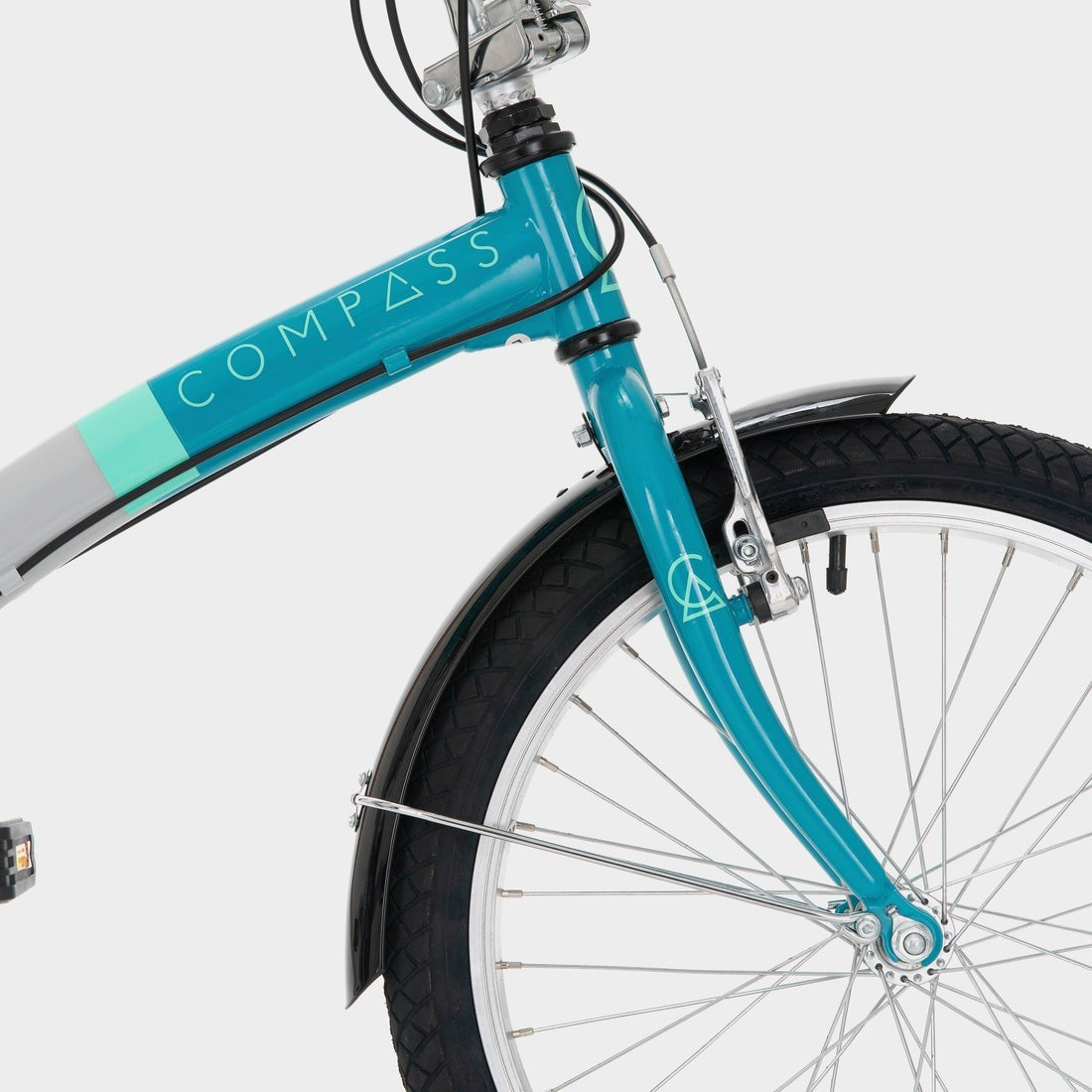 Compass Northern Folding Bike 20” wheels White and blue RRP £169