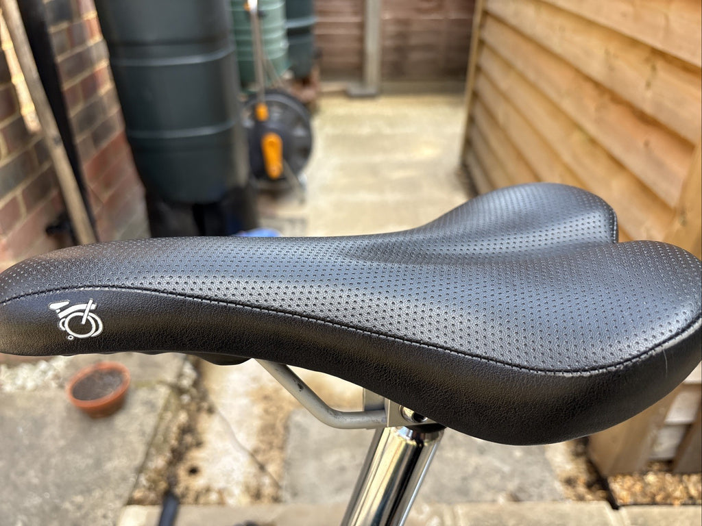 Brompton P6R Black Folding Bike - 6 Speed 2015 with Luggage Rack and Bungees