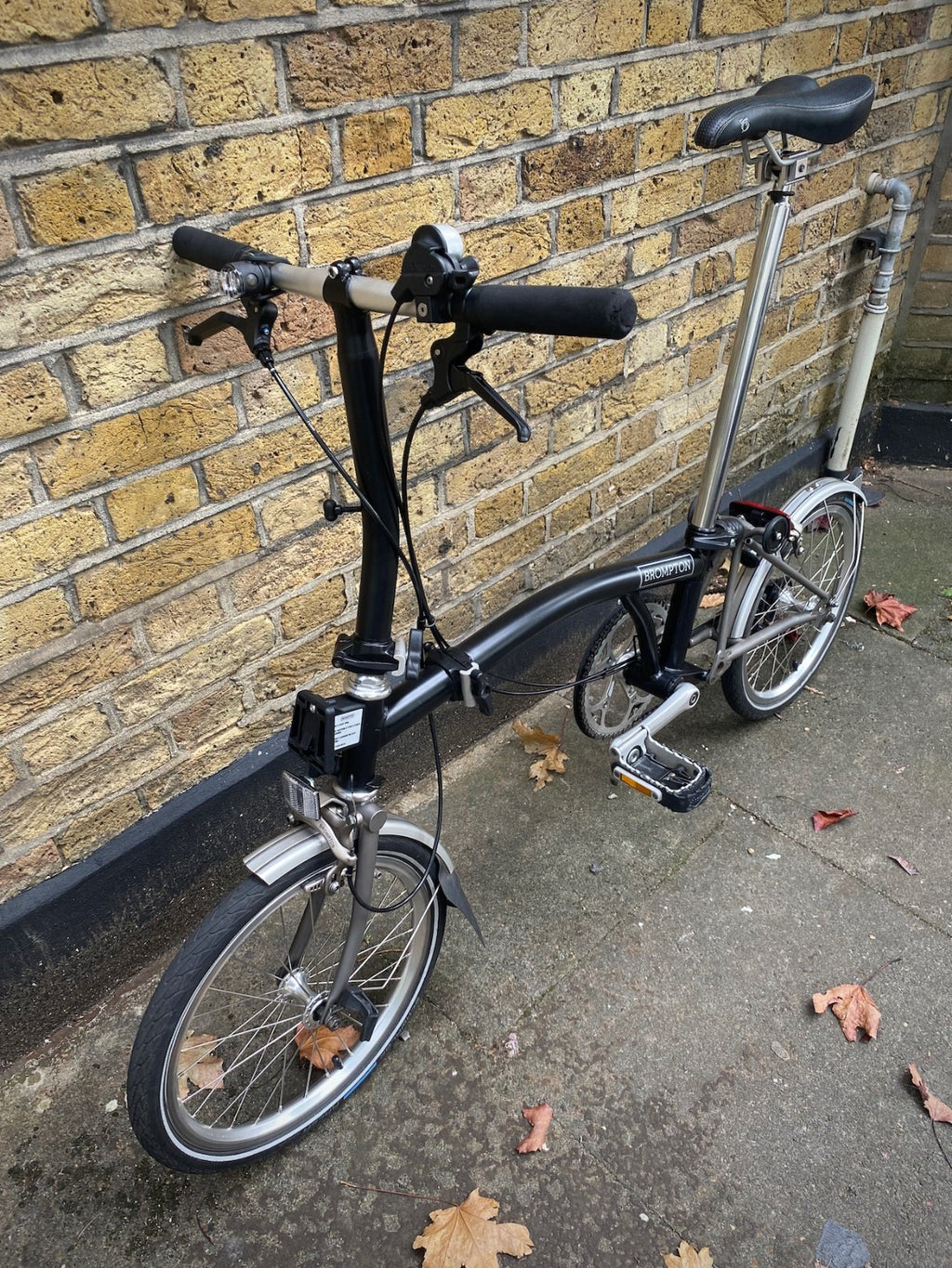BROMPTON S2LX Folding Bike - Titanium and steel super light Black