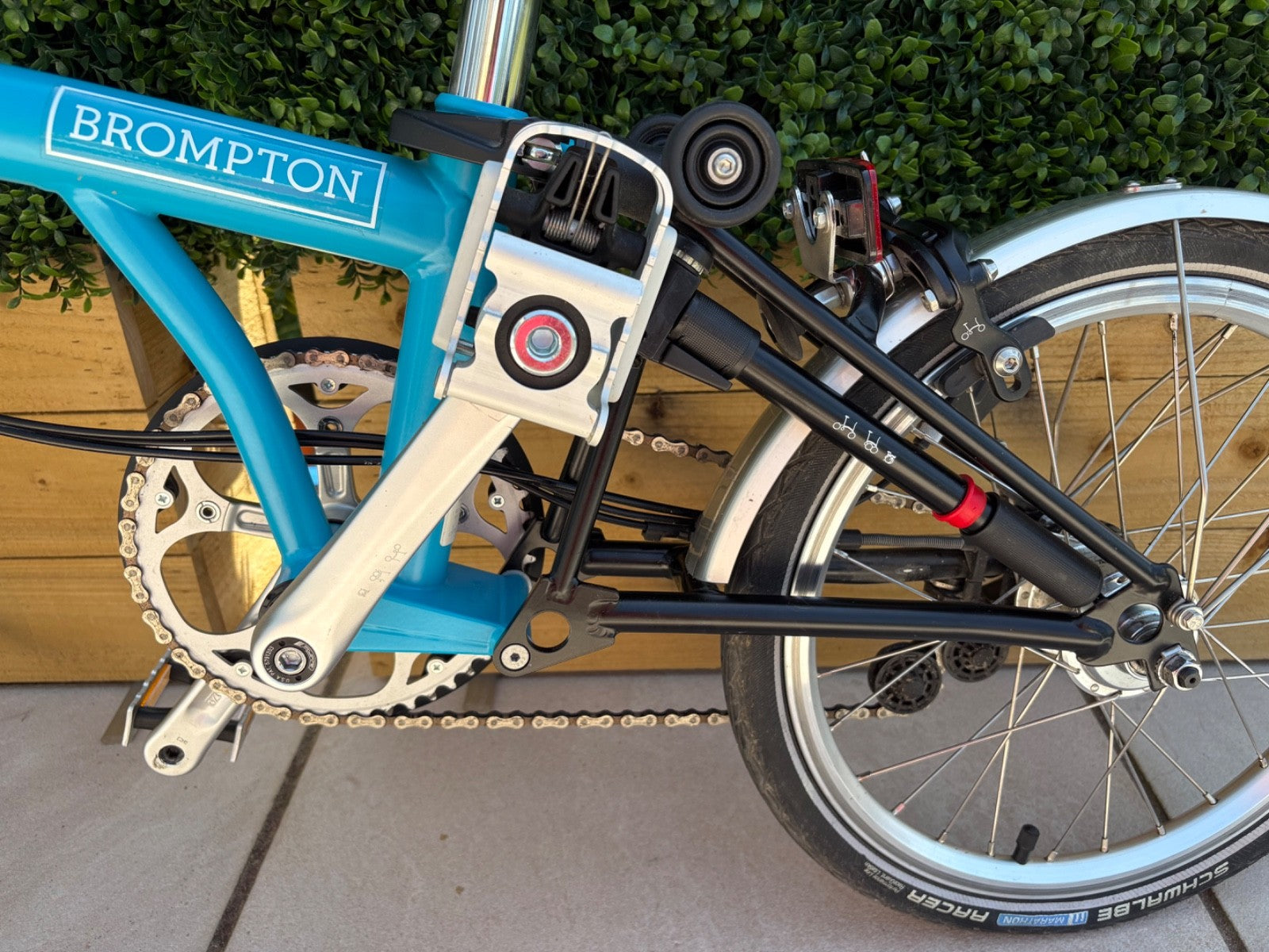 Brompton P6L 2018 6-Speed Folding Bike - Lagoon Blue - Immaculate Condition