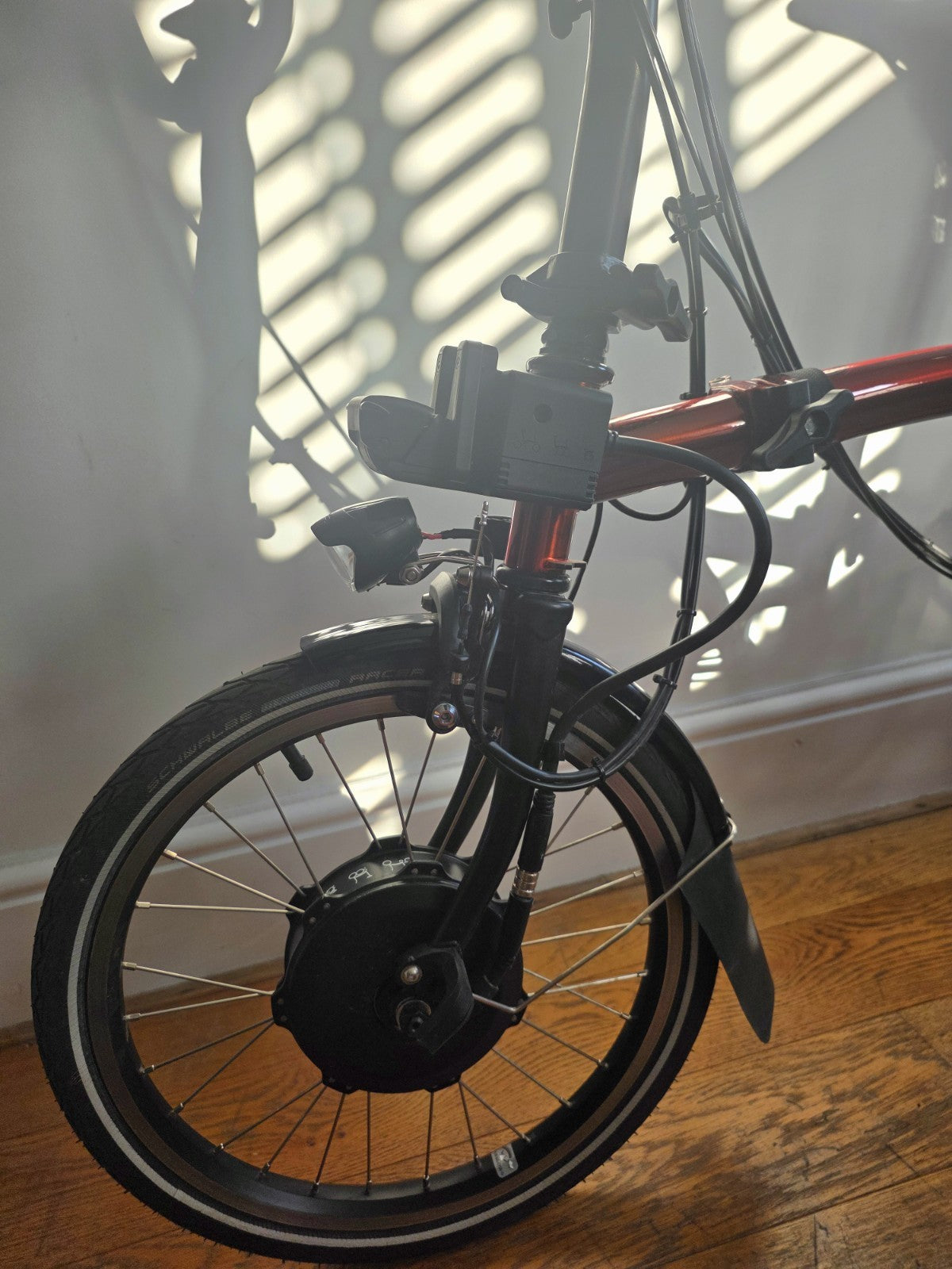 Brompton 2025 C Line Explore Electric Flame Lacquer 6-Speed *with upgrades*