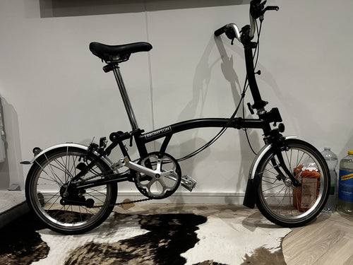 Brompton C Line Folding Bike Black, 6-Speed, 2022 Model