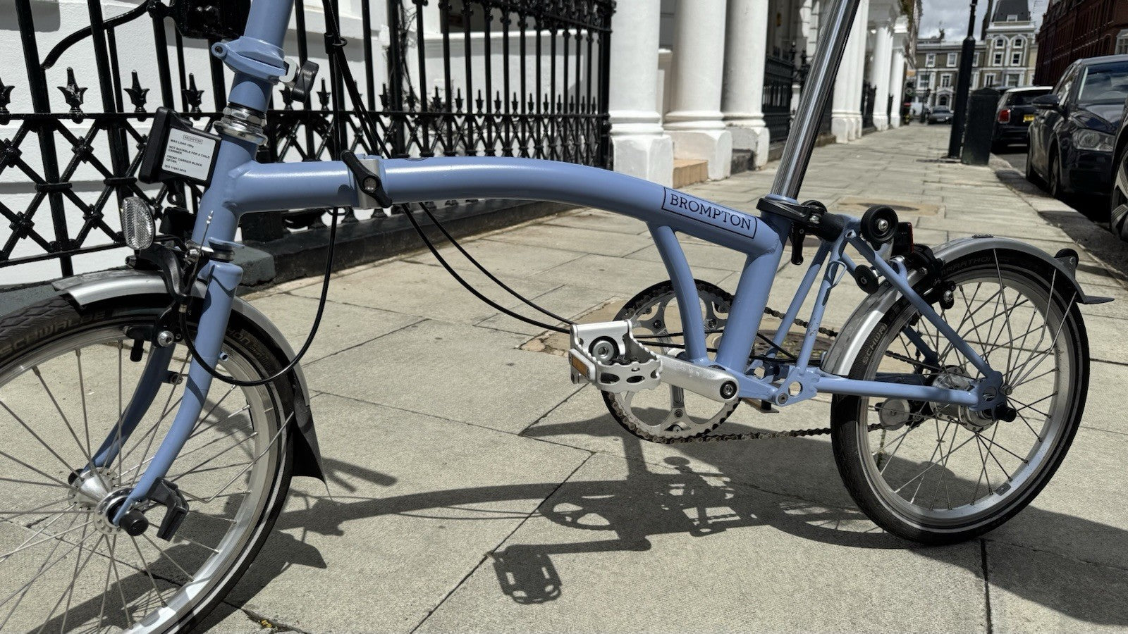 Brompton Folding Bike 3-Speed cloud blue