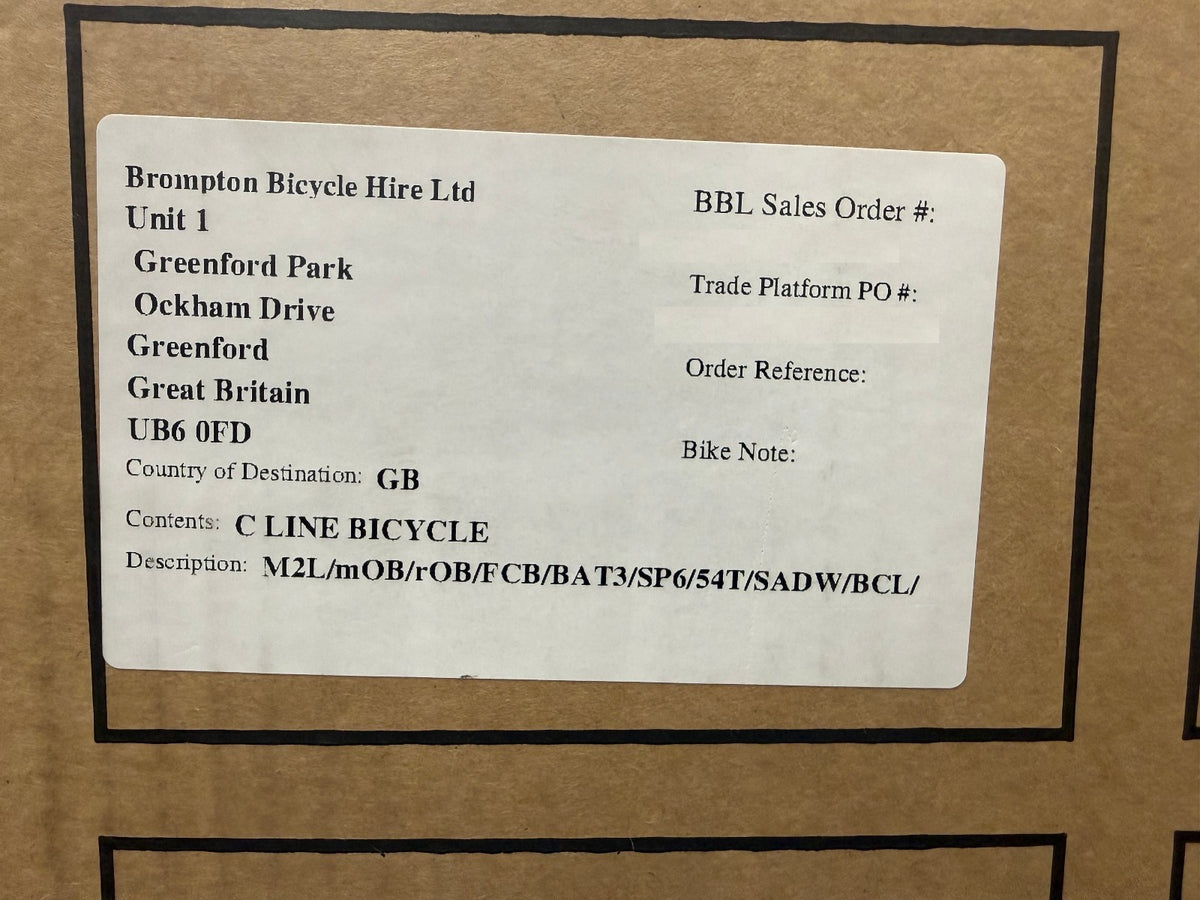 Brompton C Line 2-Speed Mid Handlebar Folding Bike, Ocean Blue, Brompton Lights