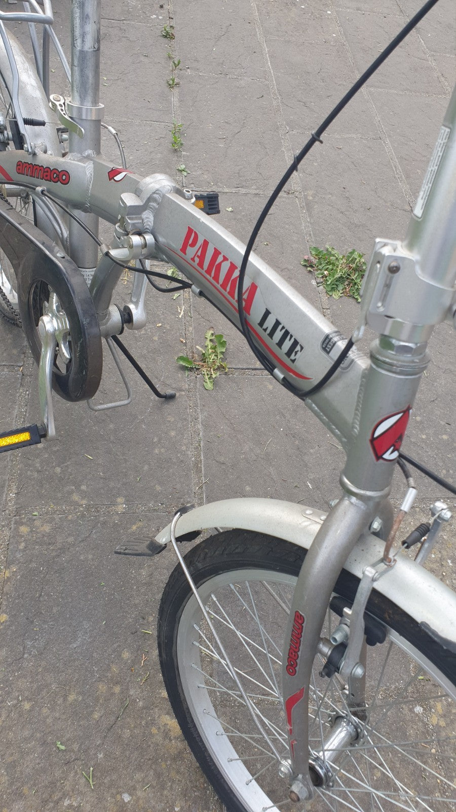 Ammaco Pakka Lite 20 Inch Wheel 6 Speed Alloy Folding Bike Silver