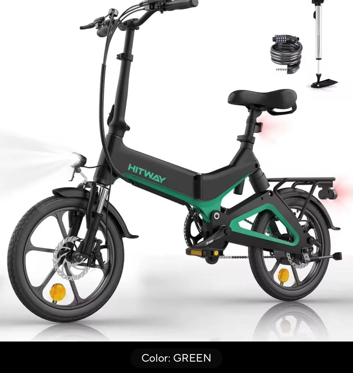 HITWAY BK2 Folding Bike 250W Motor 36V City Bike 35-70km