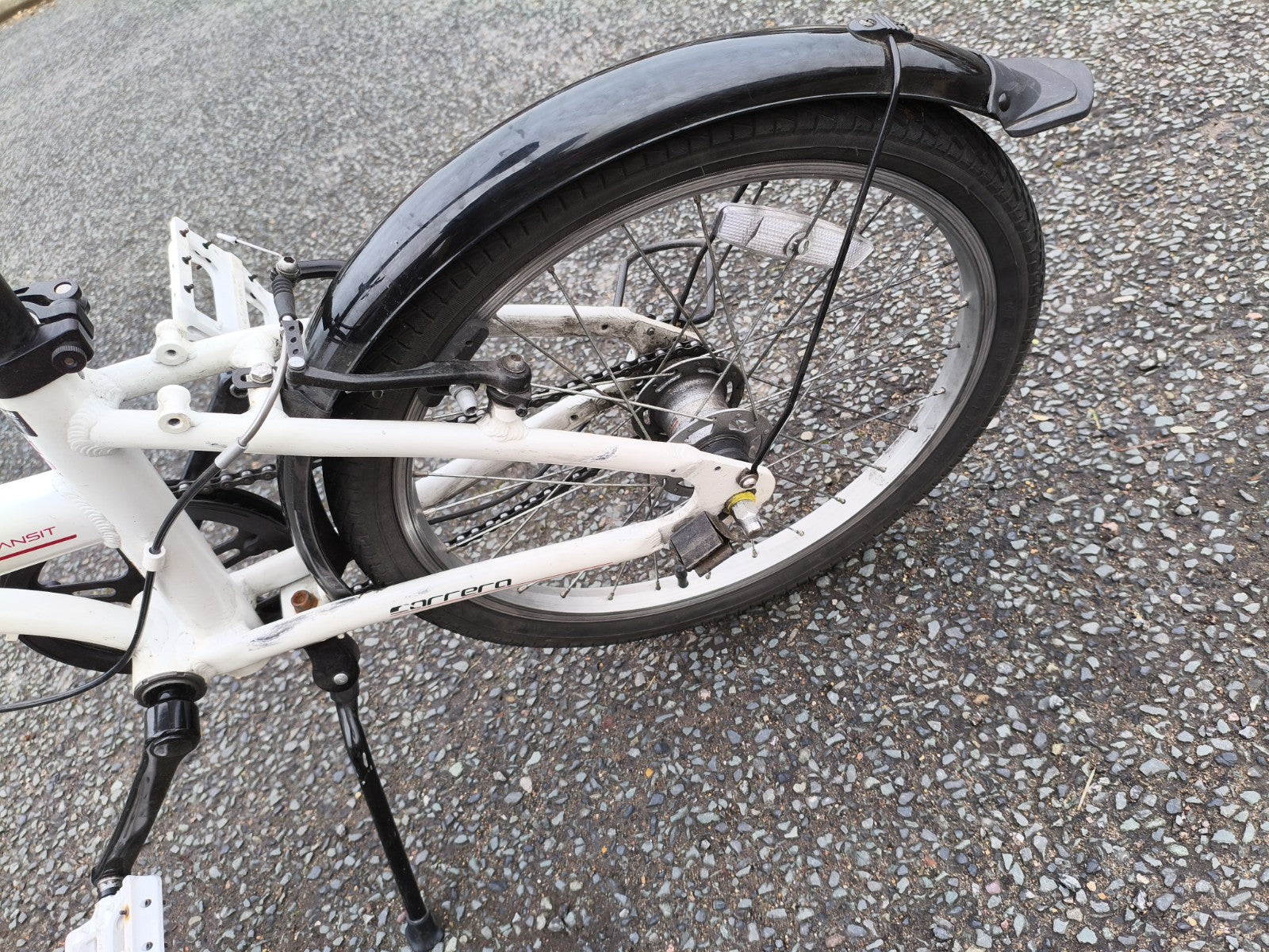 Carrera Transit Lightweight Folding Bike  Aluminium White