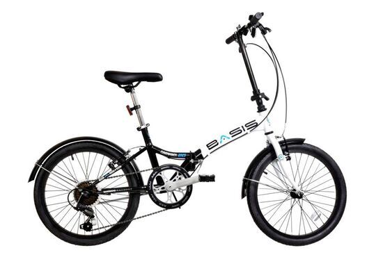 Basis Compact Folding Commuter Bicycle 20" Wheel 6 Speed Outdoor 2 Colours