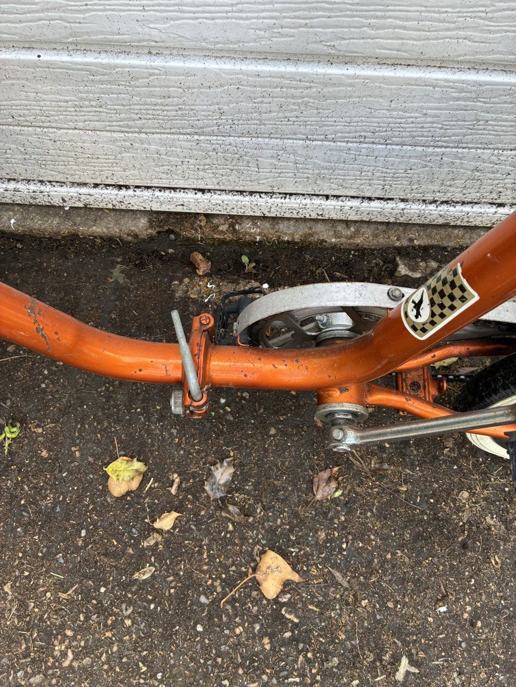 Vintage 1970s Hawk Cycles Step Through Bicycle - Orange - Skyway II Rims