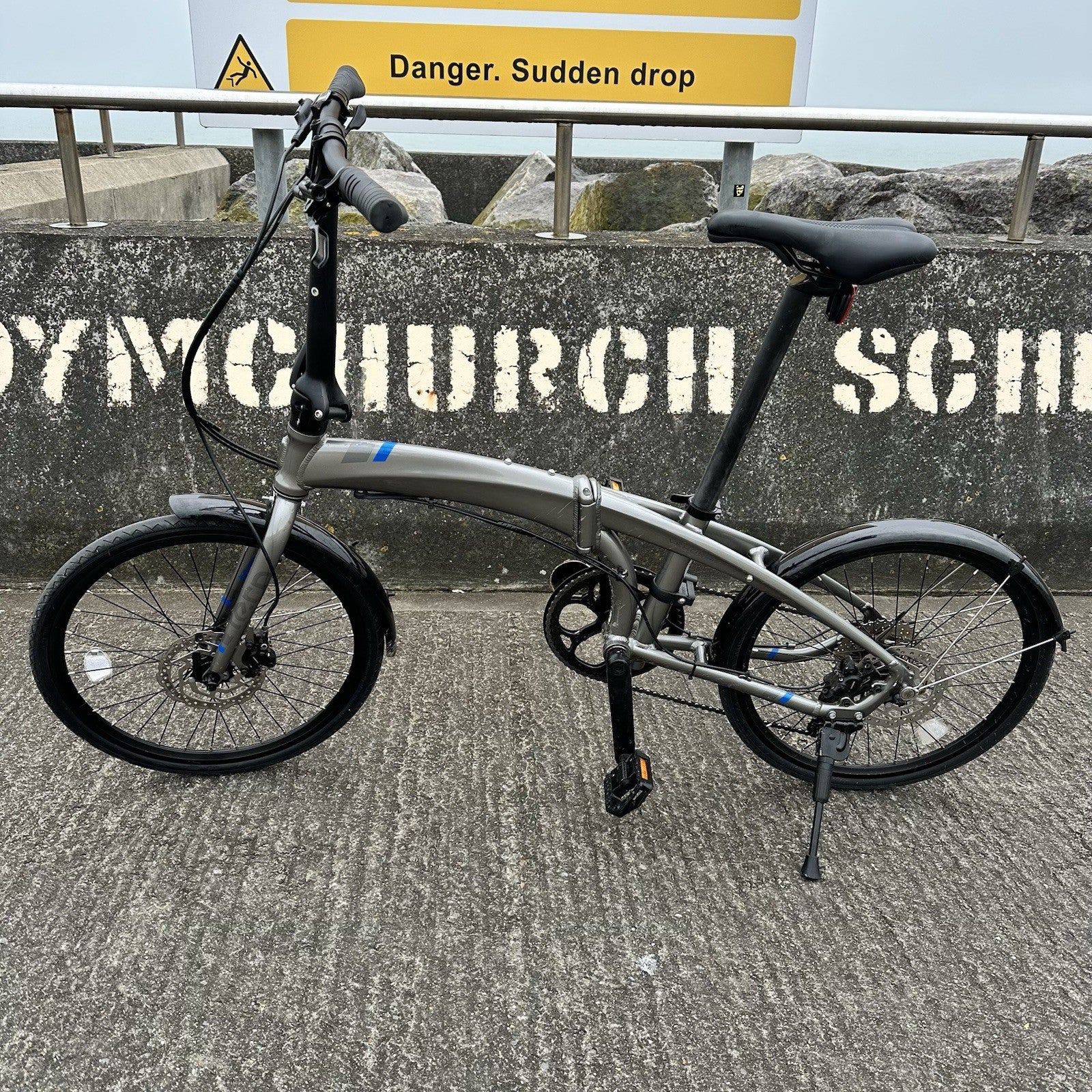 Tern Verge D9 Speed Folding Bike Hydraulic Disc Brakes Mudguards Excellent 🚲
