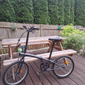 B’TWIN Black Folding Bike Bicycle, Folding Design.It's a little tricky to fold.