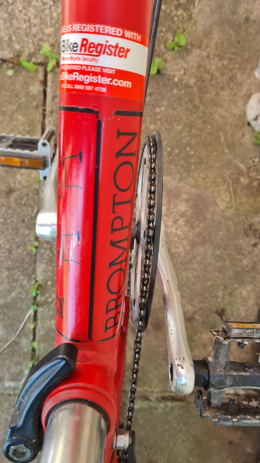Brompton M6R 6 Speed Folding Bike Red Rear Rack Mudguards UK Made