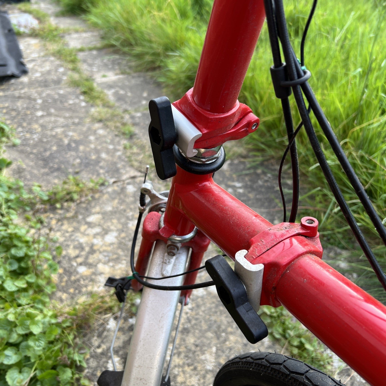 Brompton Bike Red.  Model L3.   Year 2004.  Poor Condition .