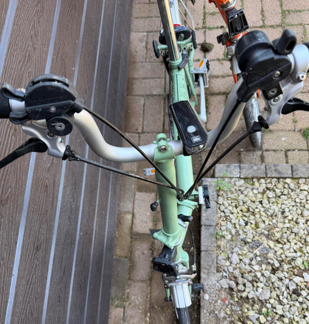 brompton folding bike 6 speed. Light green. Bike not used much