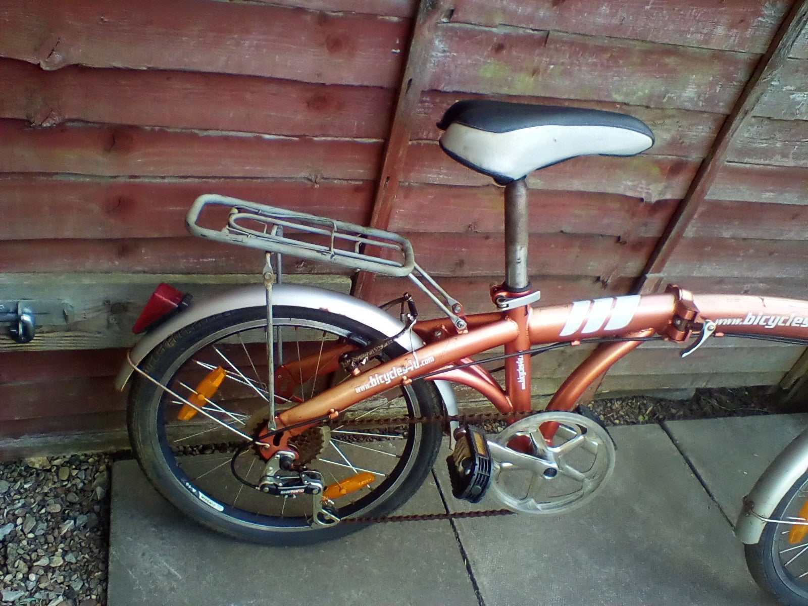 bicycle used folding bike 20 in wheels 6 gears