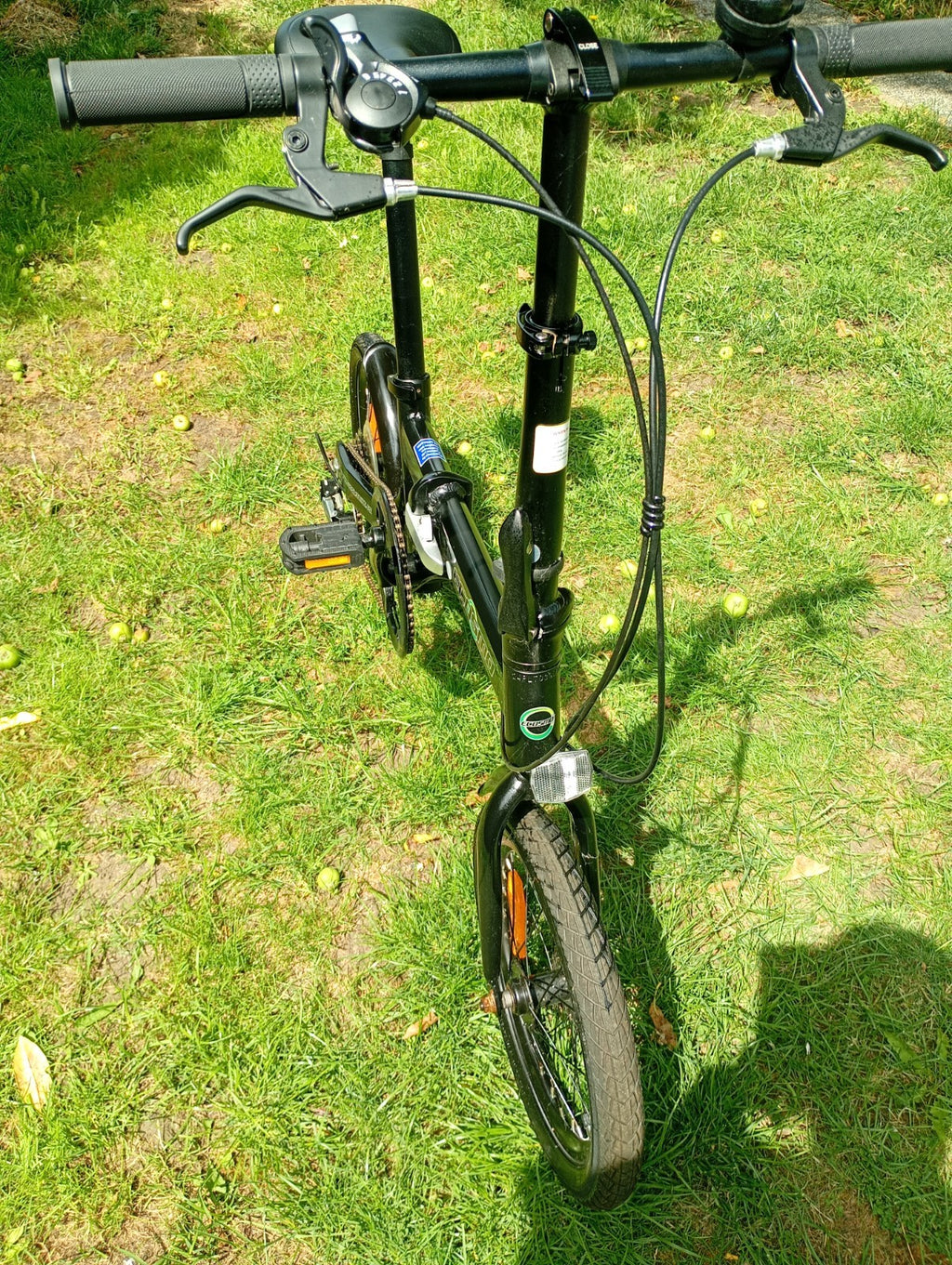 Folding Bicycle Ecosmo 16" Wheel Black Alloy 6SP Shimano Gear, DualDisc-16AF02BL