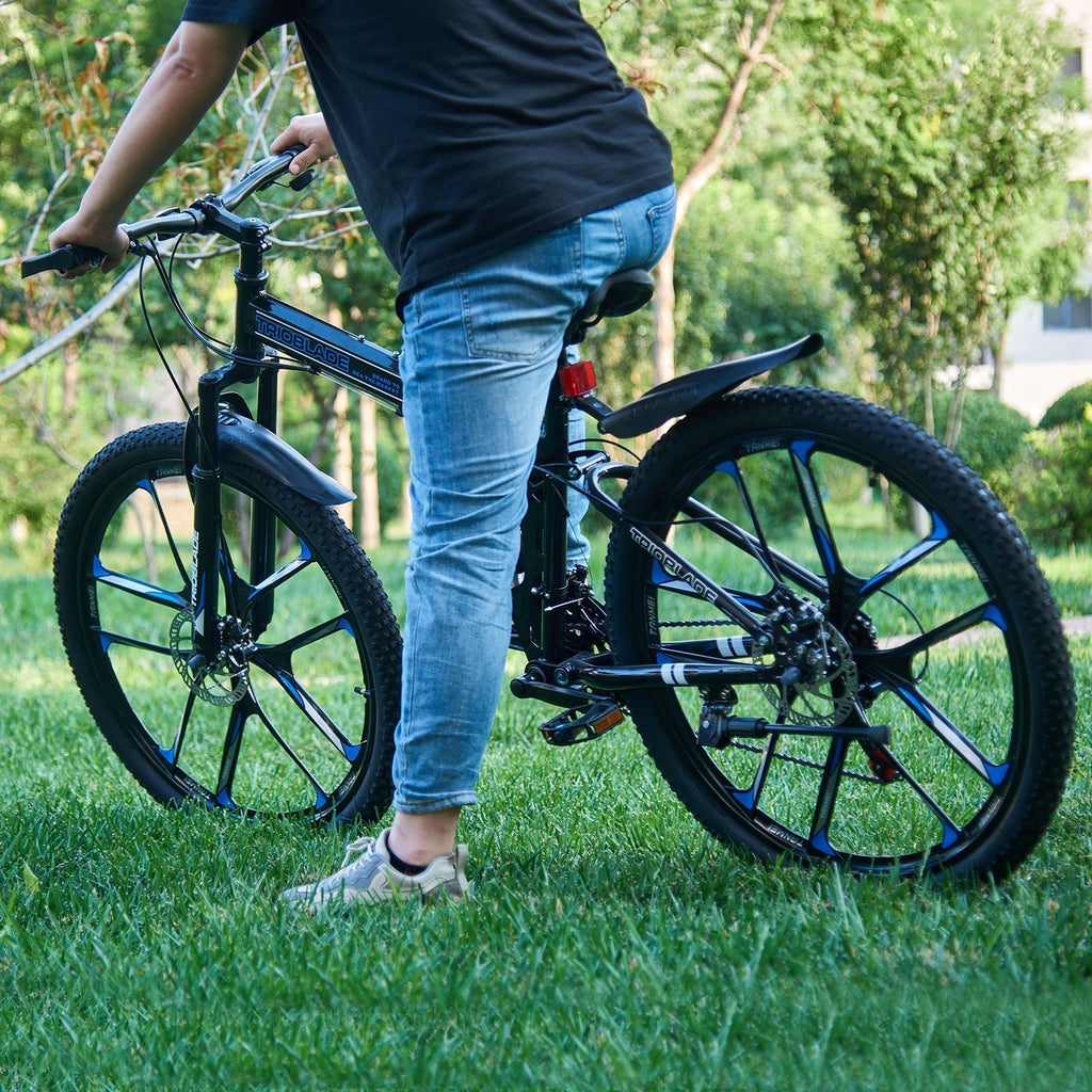 Folding Bike Men Women Mountain Bike 21 Speed Fully Suspended Bike 27.5" New