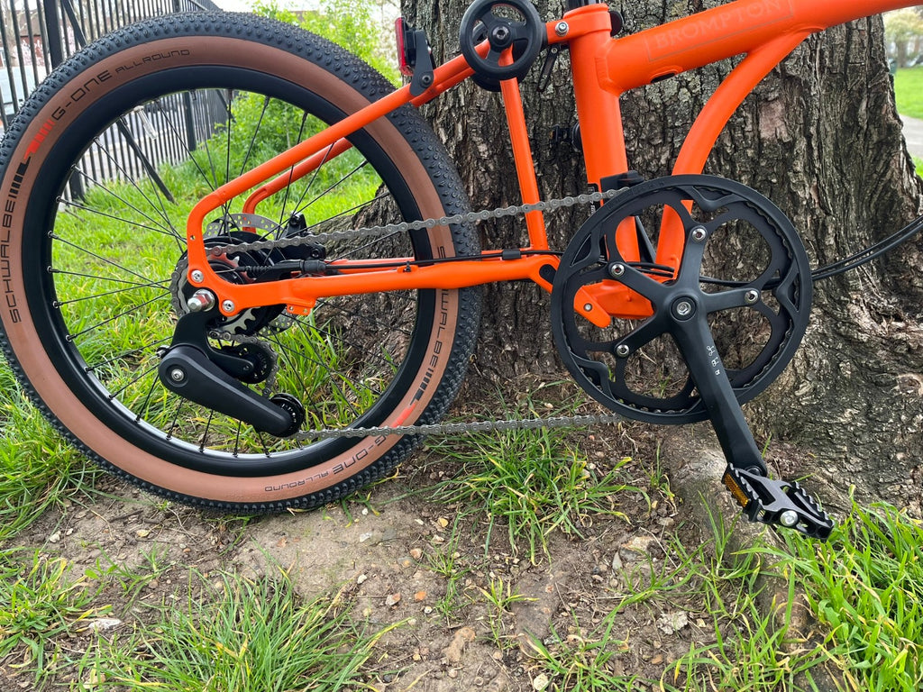 Brompton G Line Medium 8 speed Alfine Adventure Orange Gravel Folding Bike