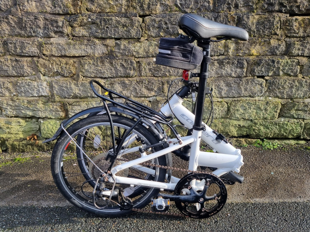 Carrera Transit Folding Bike 20” Wheels 8 Speed Alloy Frame Rack