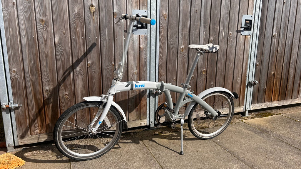 Kansi 1Twenty Single Speed Folding Bike Unisex White Grey - Good Condition