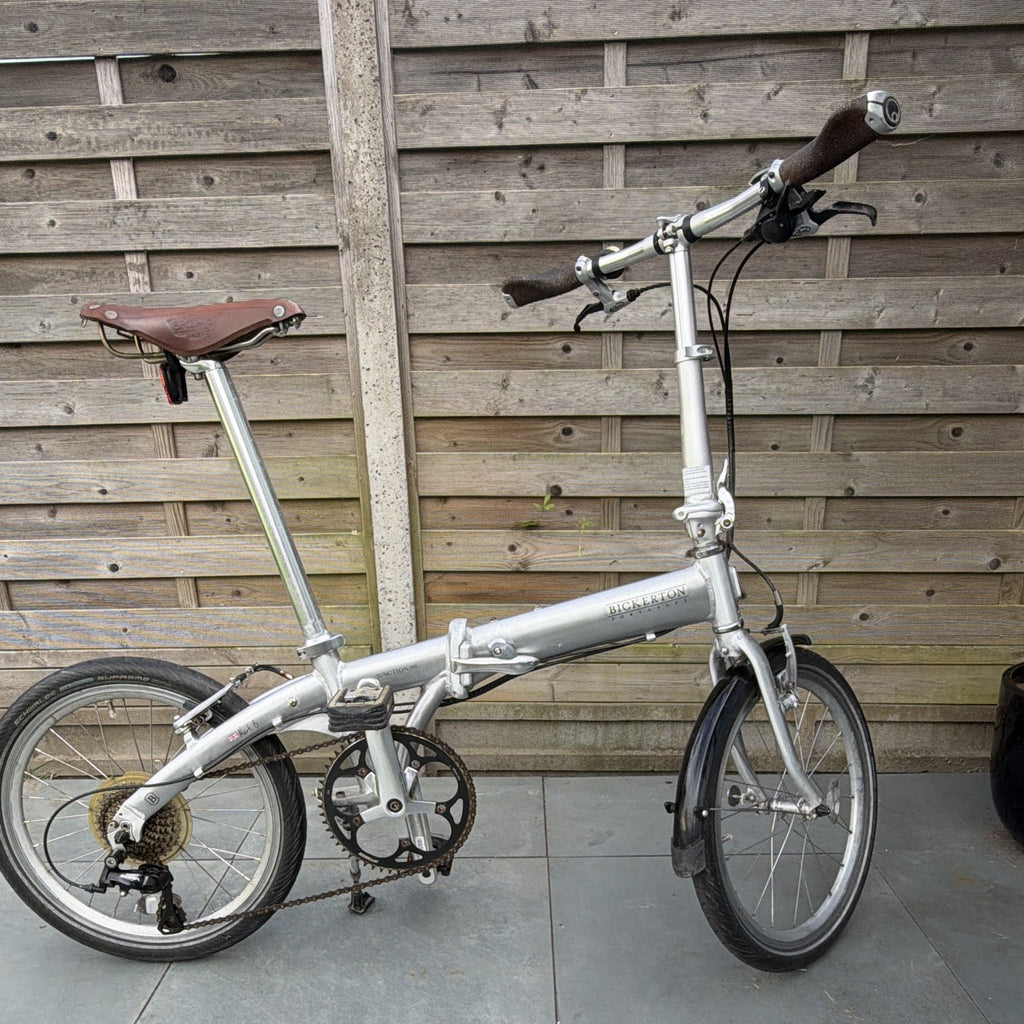 Bickerton Junction 1909 20in Folding Bike 7 Speed Silver Mudguards M Alloy