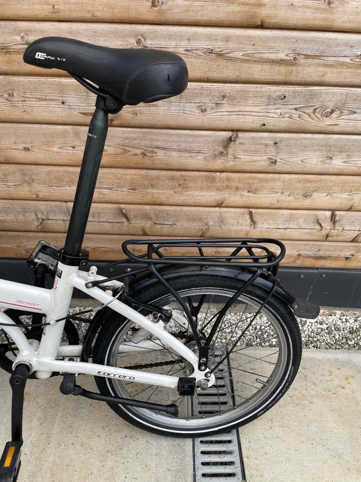 Carrera Transit 20in Folding Bike 3-Speed Hub Gears Rear Rack Mudguards