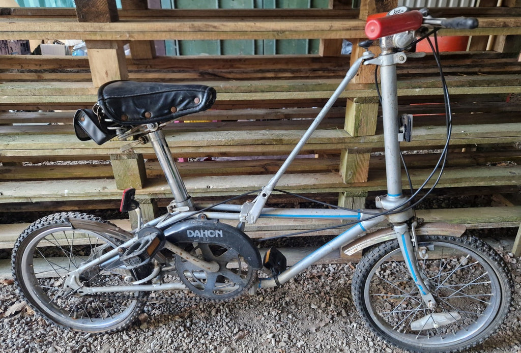1980s Dahon Classic Folding Bike Silver 16in Wheels, Needs Work Collect Newquay