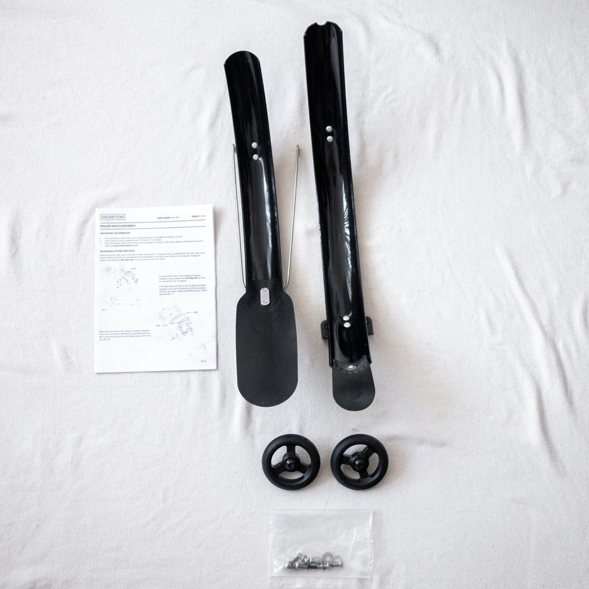 Brompton P/T line Advance Front Rear Mudguard Rack G Line 70mm Roller Wheels NEW