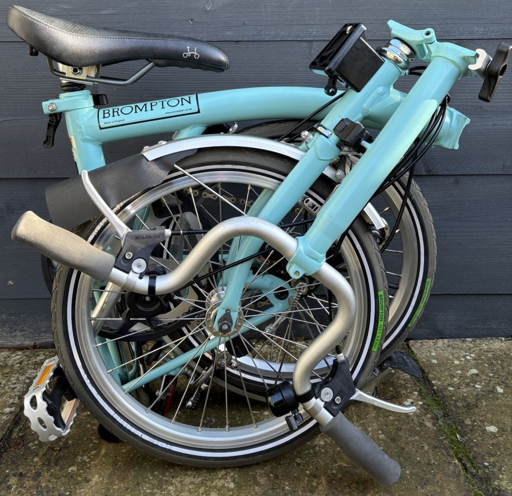 Brompton M3L folding bike C Line Equivalent in Turkish Green - Hardly Used