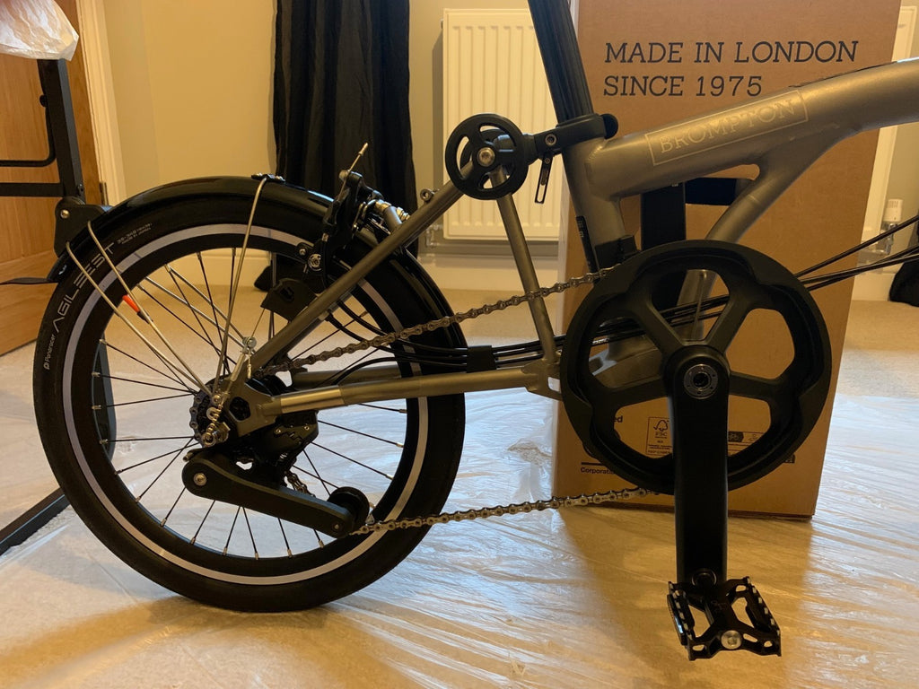 Brompton T Line 2026 12-Speed, Titanium, Mid Handlebar