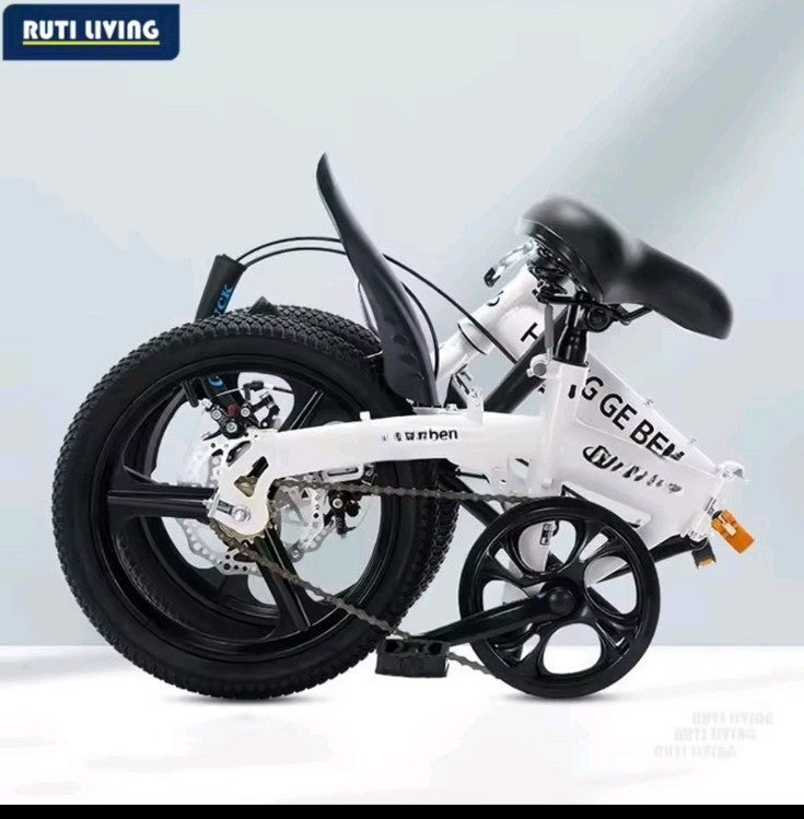 Mini Folding Bike Disc Brakes Folding Cycle Quick Fold for City, Adults, Kids